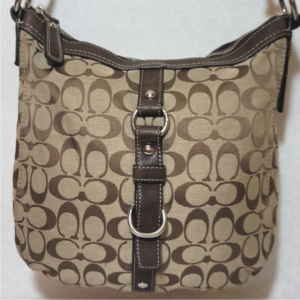 Coach Chelsea Crossbody Signature Monogram Canvas F-14446